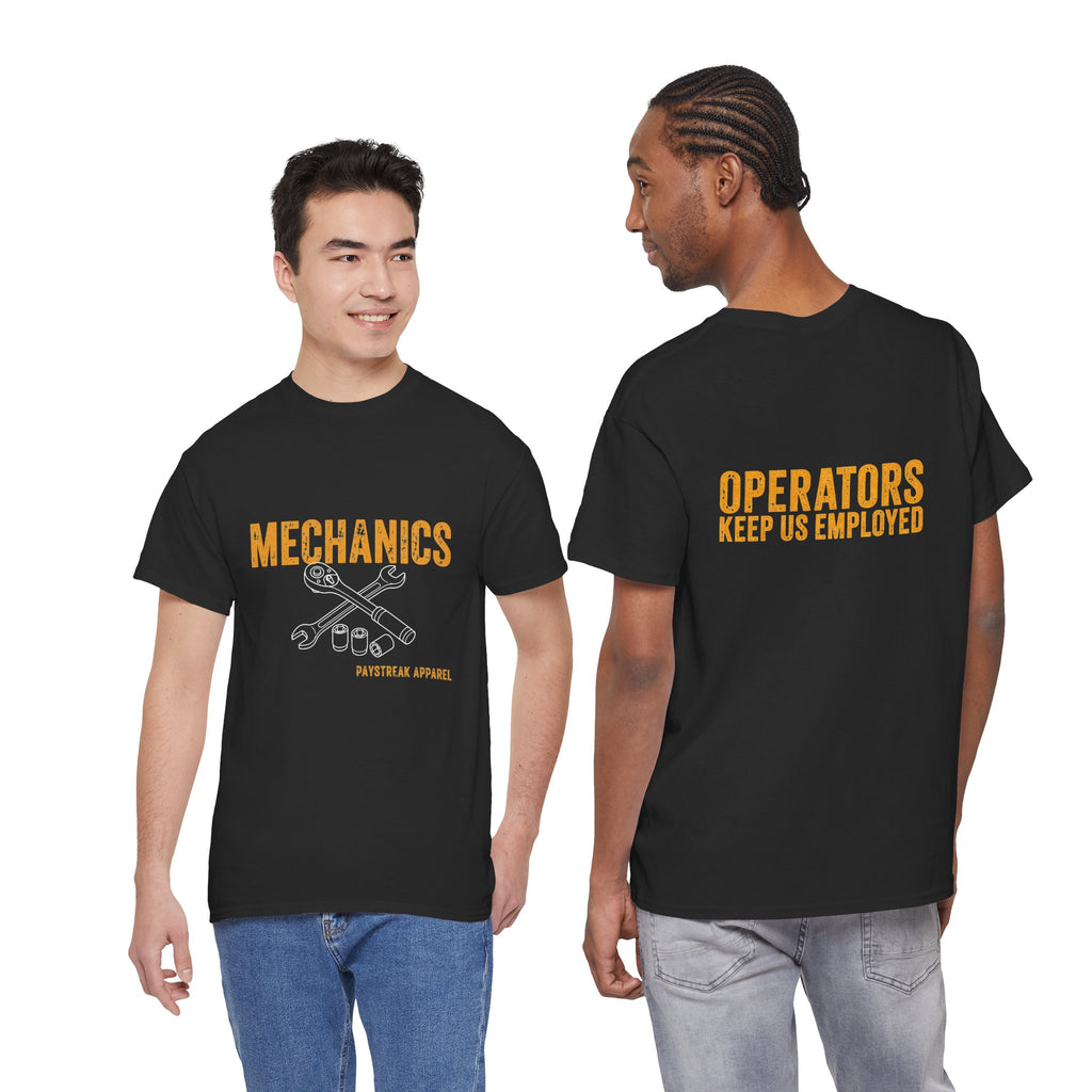 Mechanics Wrench Tee — "Operators Keep Us Employed" Work Shirt