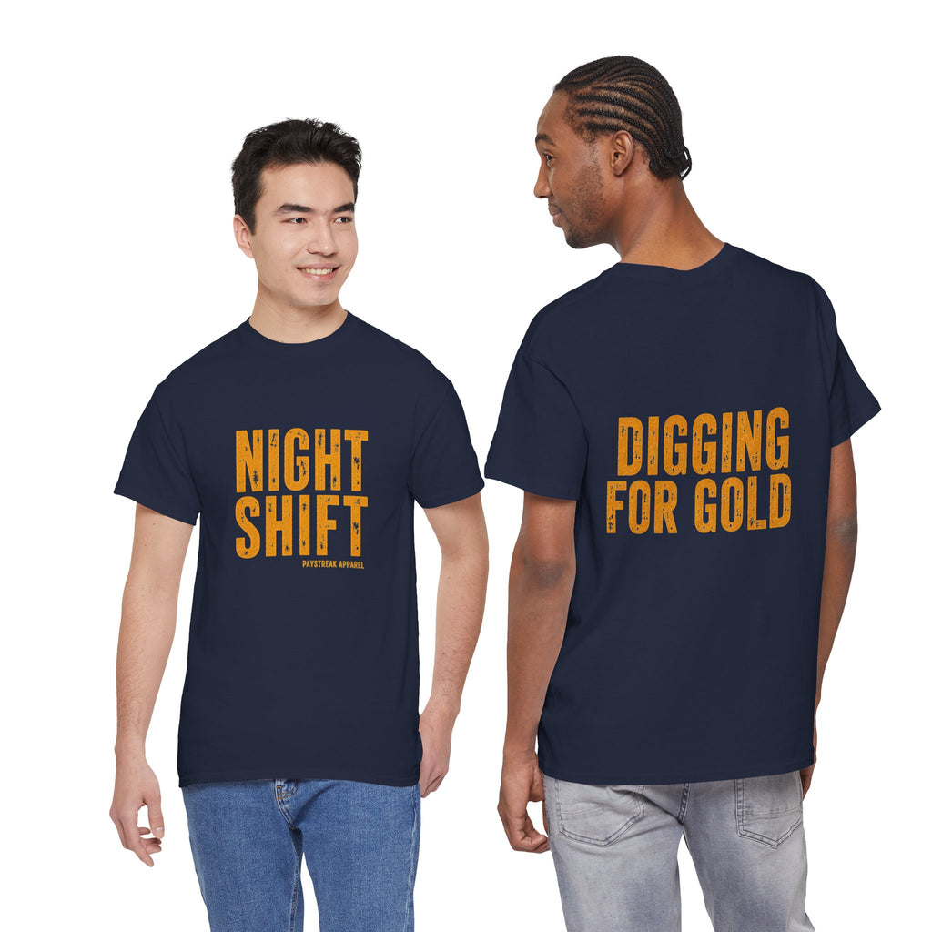 Night Shift Tee — "Night Shift / Digging for Gold" Vintage Workwear T-Shirt