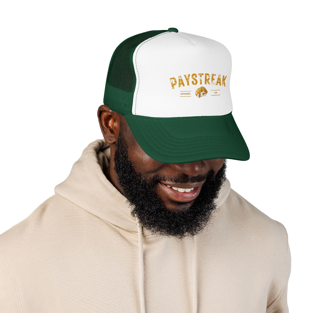 Paystreak Trucker Hat — Vintage Gold Logo Foam Cap