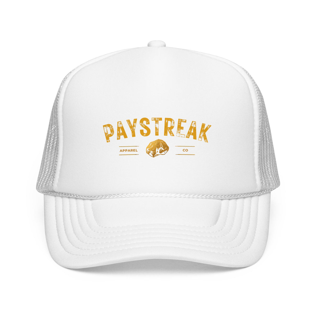 Paystreak Trucker Hat — Vintage Gold Logo Foam Cap