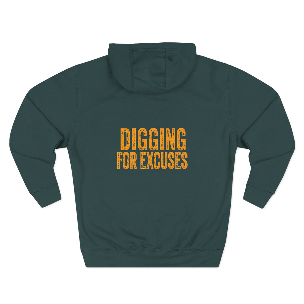 Night Shift Hoodie — 'Digging for Excuses' Relaxed Fleece Pullover