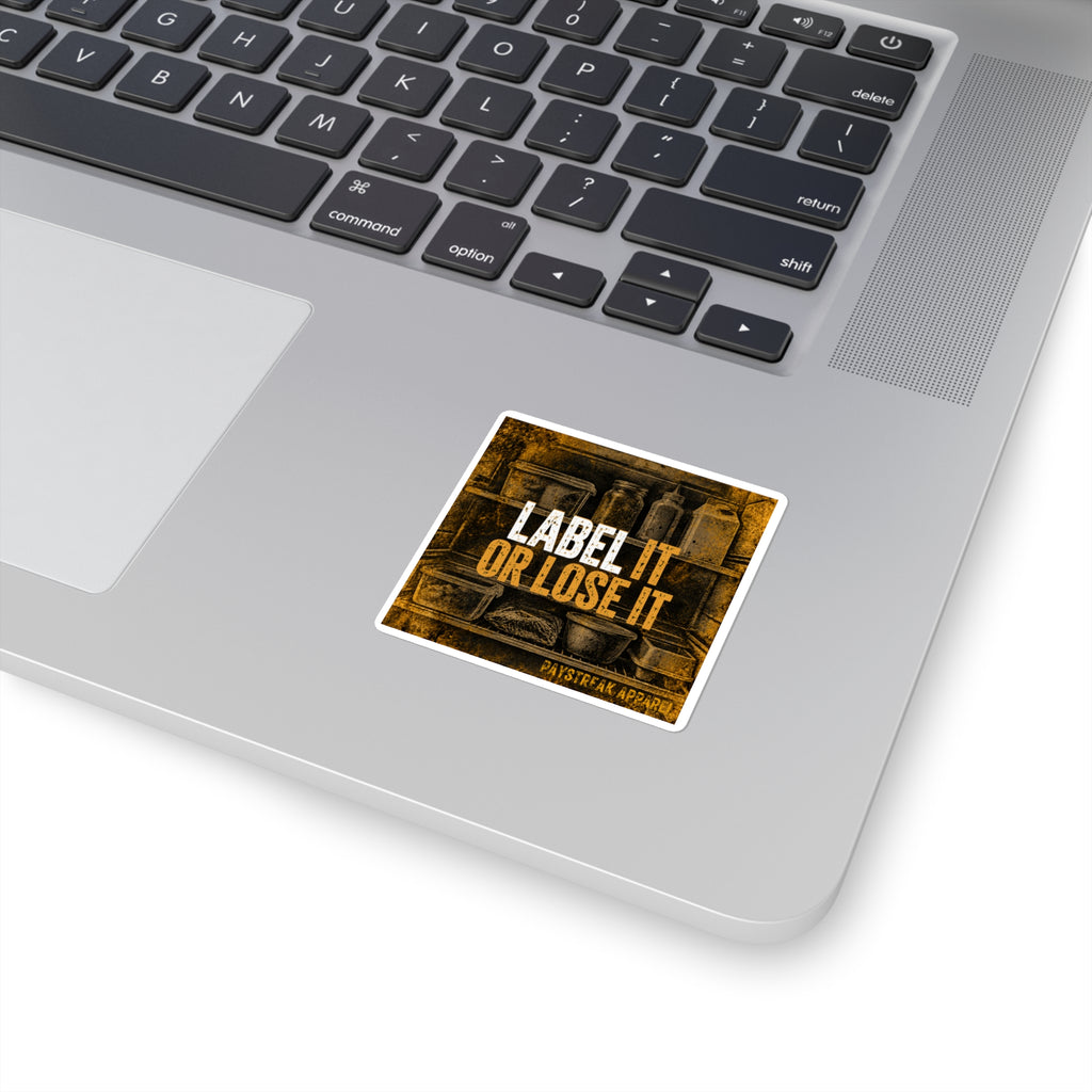 Label It Or Lose It Square Sticker — Camp Kitchen Organization Labeling Decal