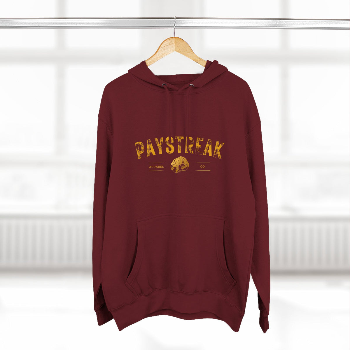 Paystreak Hoodie — Vintage Fishing Logo Fleece Pullover