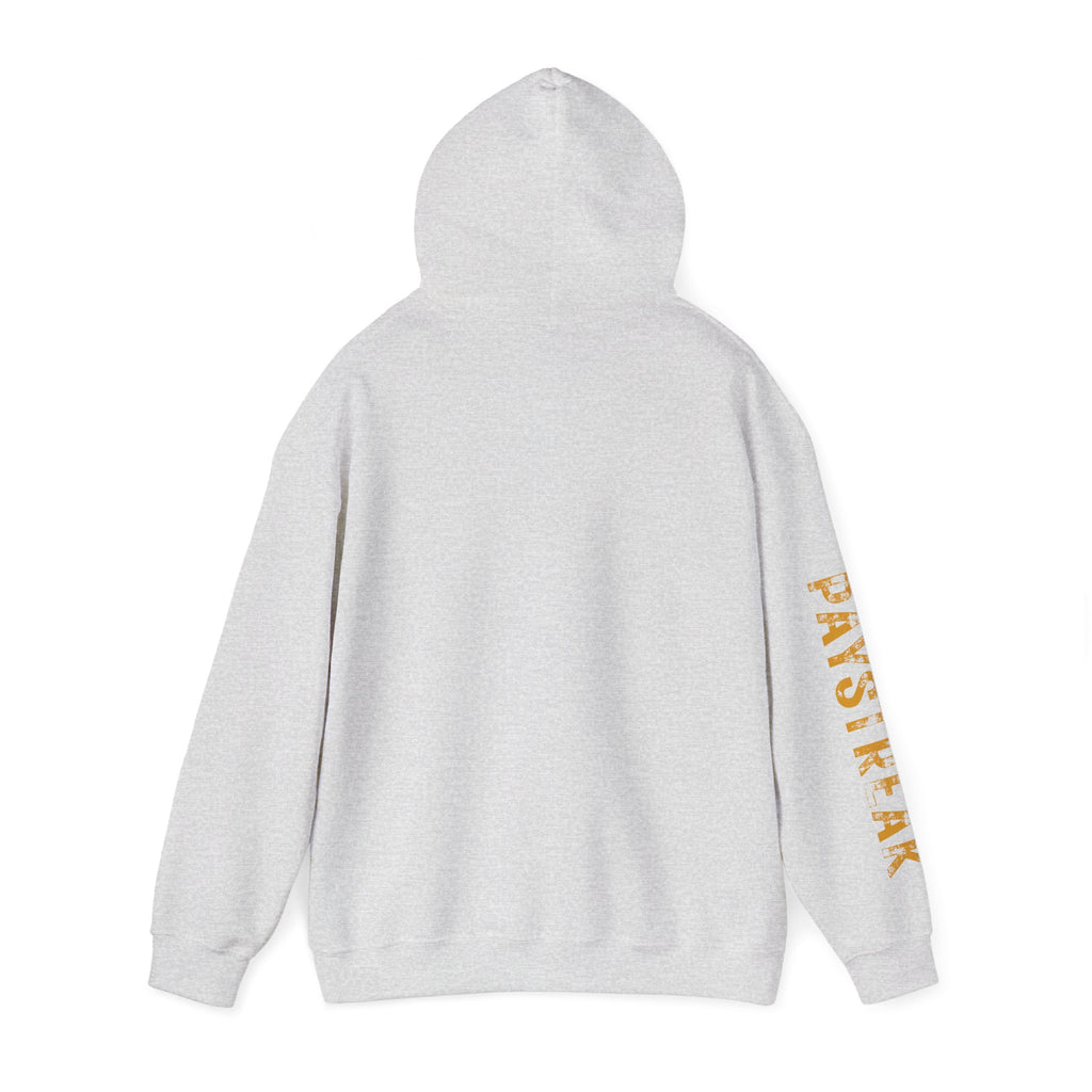 Paystreak Logo Hoodie — Retro Gold Graphic Hooded Sweatshirt