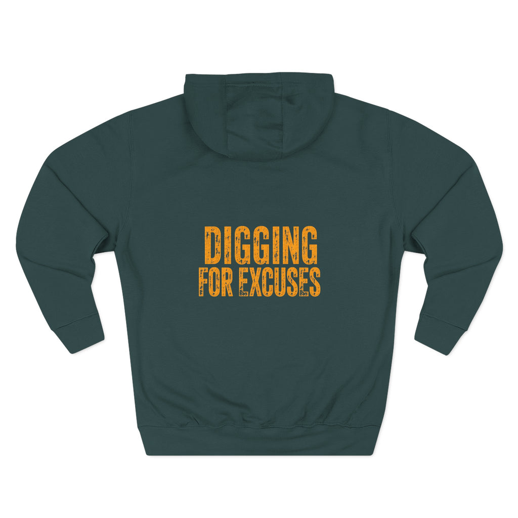 Day Shift Hoodie — 'Digging for Excuses' Relaxed Fleece Pullover