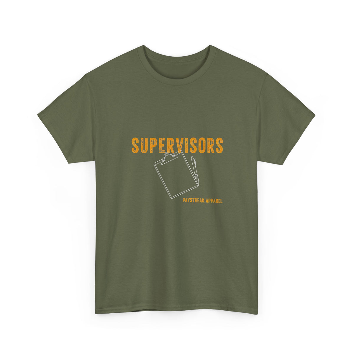 Mining Humor T-Shirt — "Supervisors" Front Pocket Design & "Another Gold Mine for Mining Humor" Back