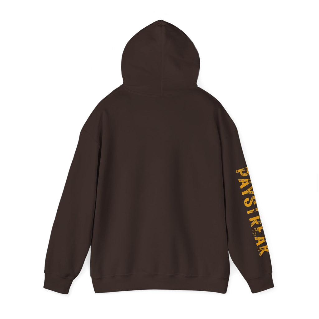Paystreak Logo Hoodie — Retro Gold Graphic Hooded Sweatshirt
