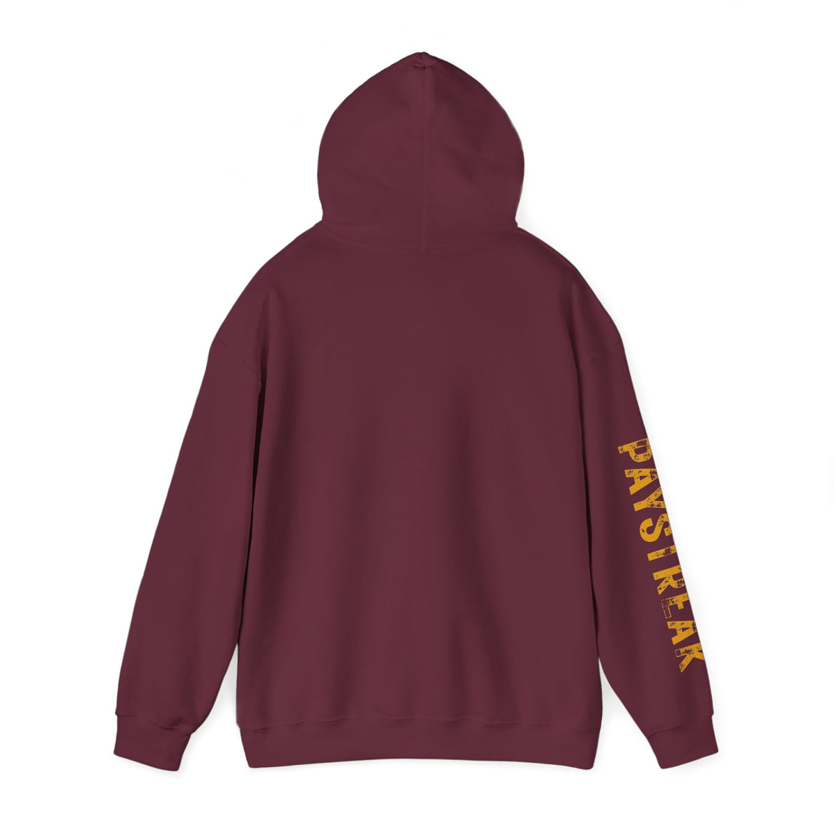 Paystreak Logo Hoodie — Retro Gold Graphic Hooded Sweatshirt