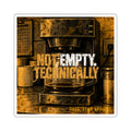 Not Empty, Technically — Square Coffee Sticker