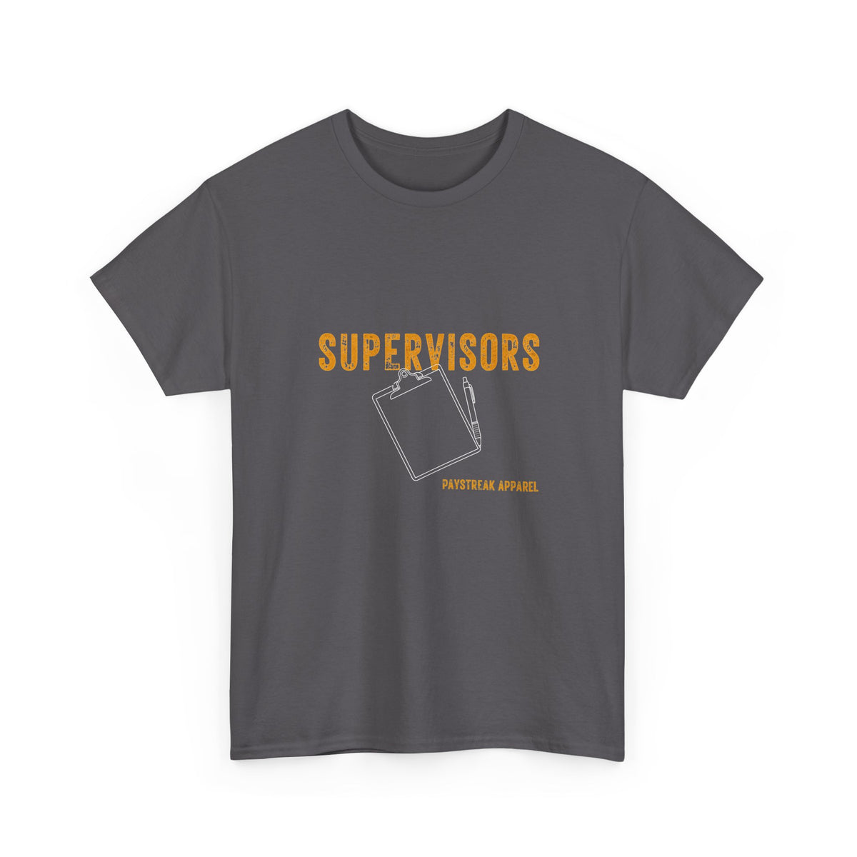 Mining Humor T-Shirt — "Supervisors" Front Pocket Design & "Another Gold Mine for Mining Humor" Back