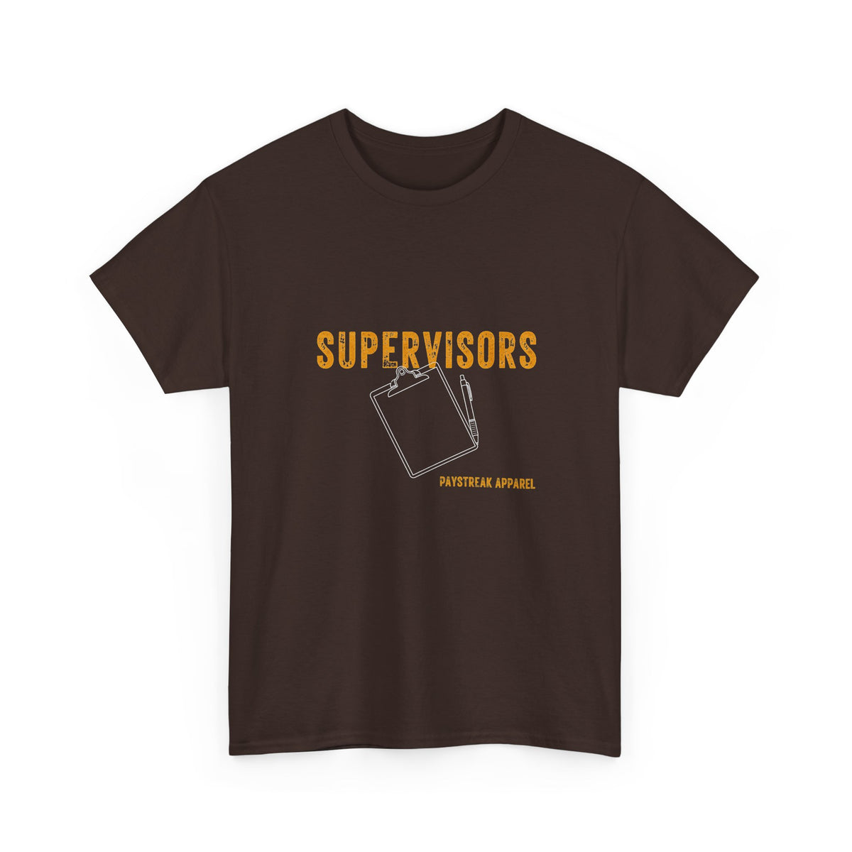 Mining Humor T-Shirt — "Supervisors" Front Pocket Design & "Another Gold Mine for Mining Humor" Back