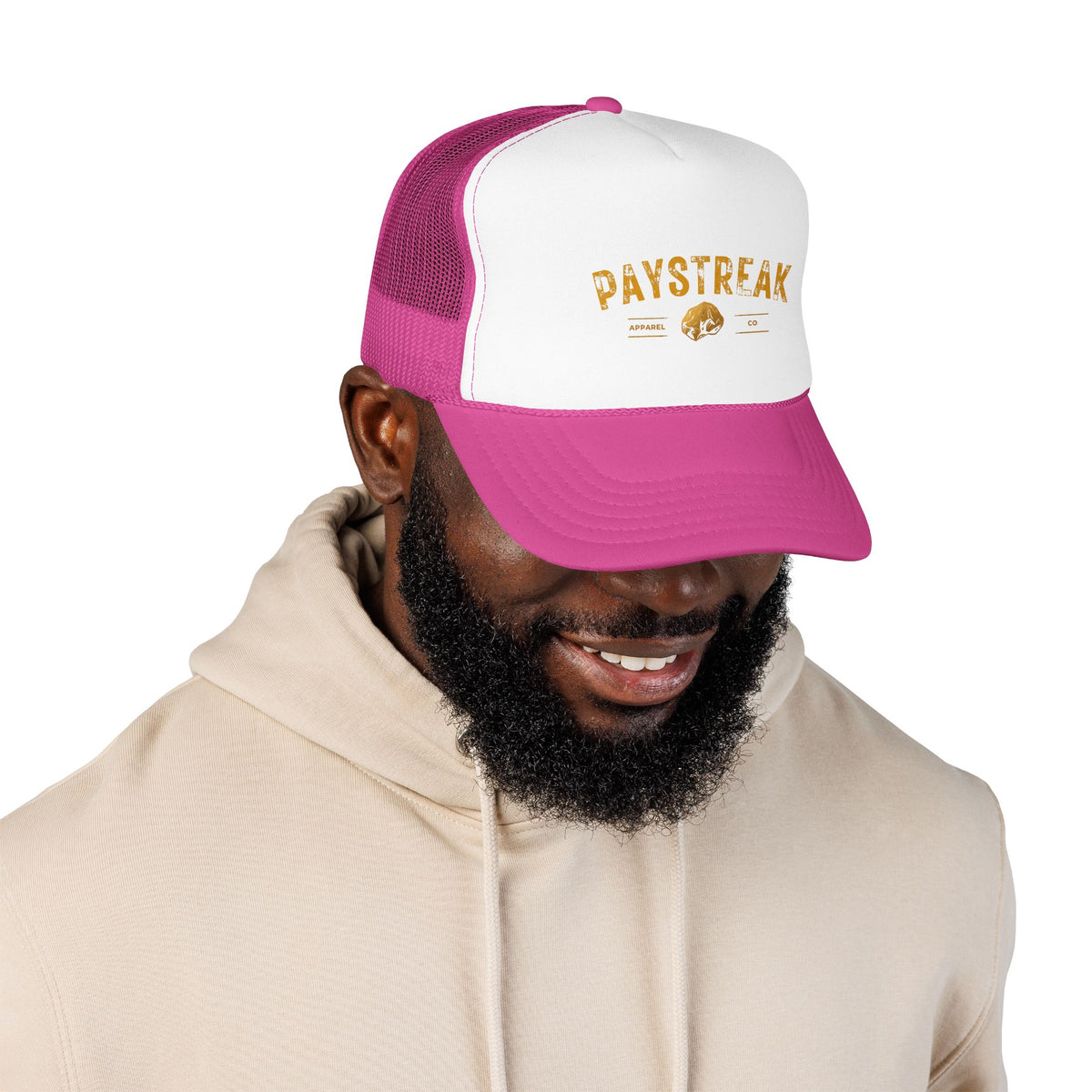 Paystreak Trucker Hat — Vintage Gold Logo Foam Cap
