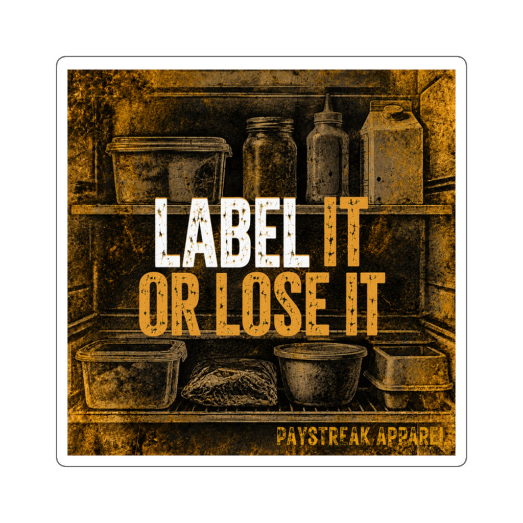 Label It Or Lose It Square Sticker — Camp Kitchen Organization Labeling Decal