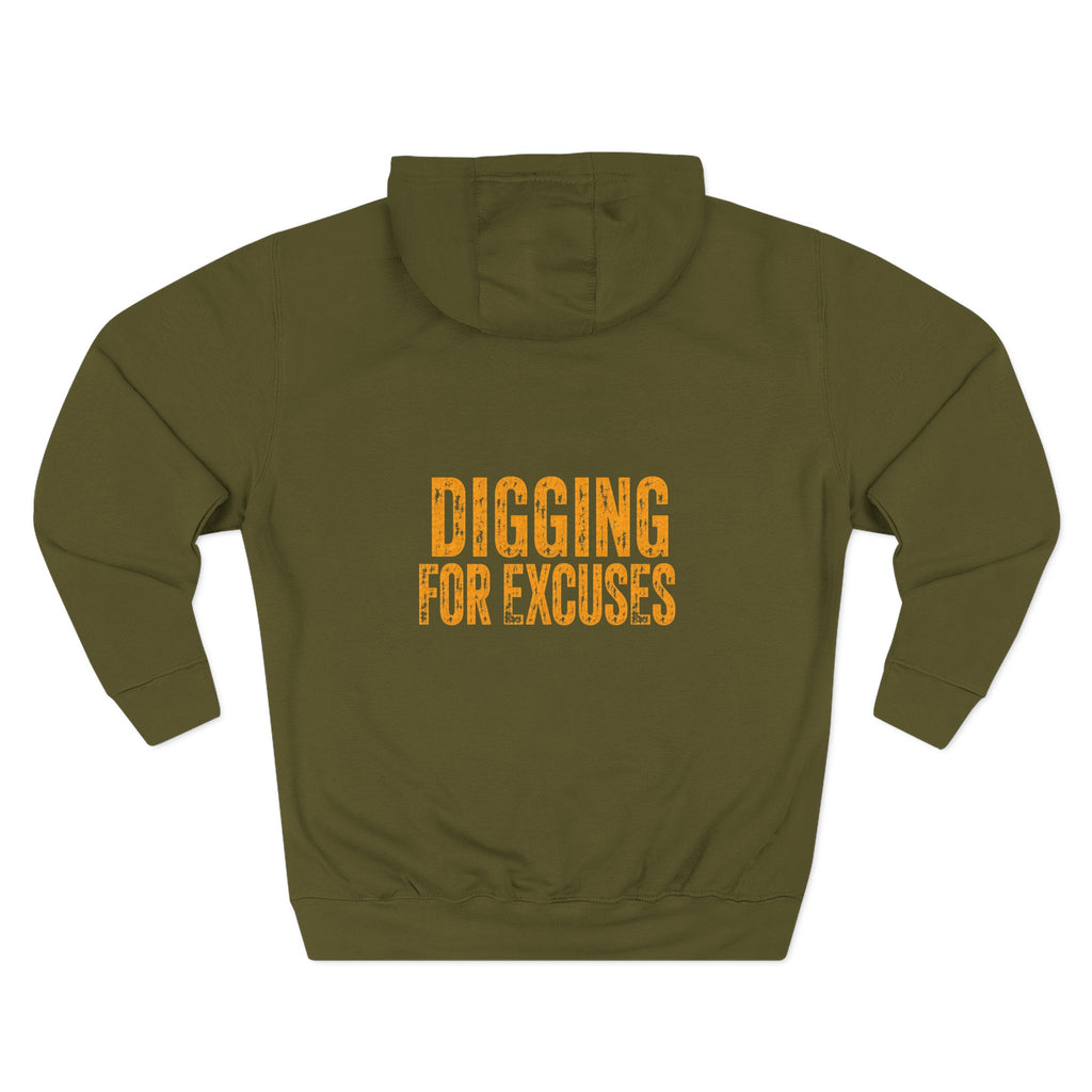 Day Shift Hoodie — 'Digging for Excuses' Relaxed Fleece Pullover