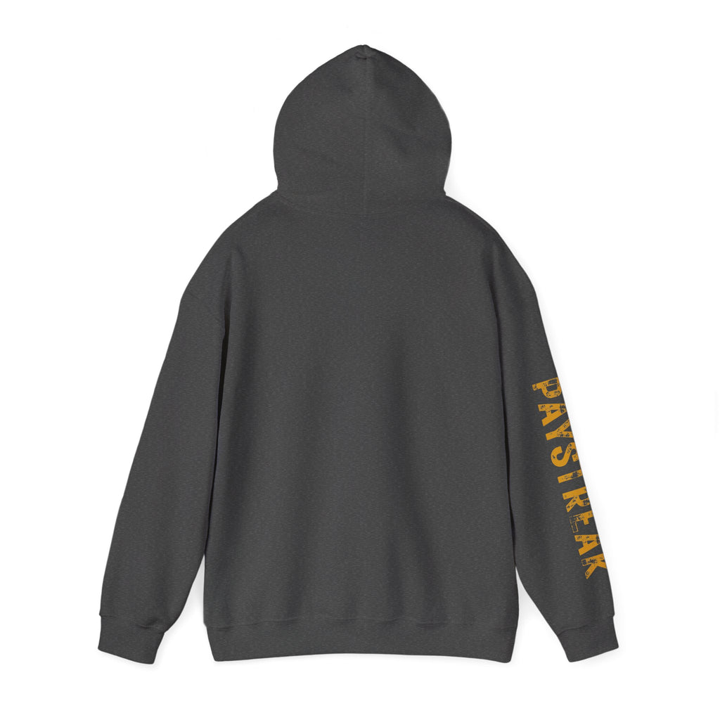 Paystreak Logo Hoodie — Retro Gold Graphic Hooded Sweatshirt