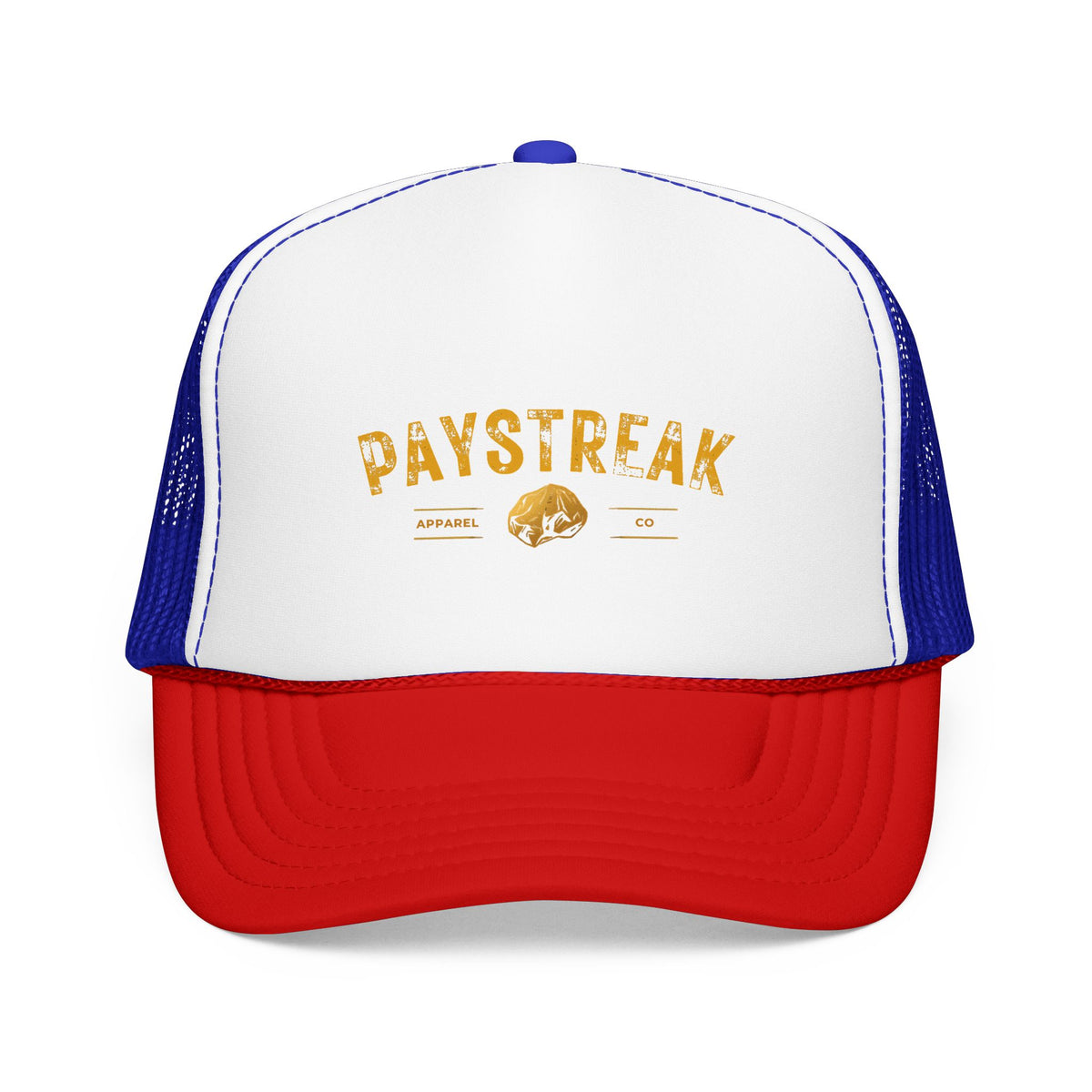 Paystreak Trucker Hat — Vintage Gold Logo Foam Cap