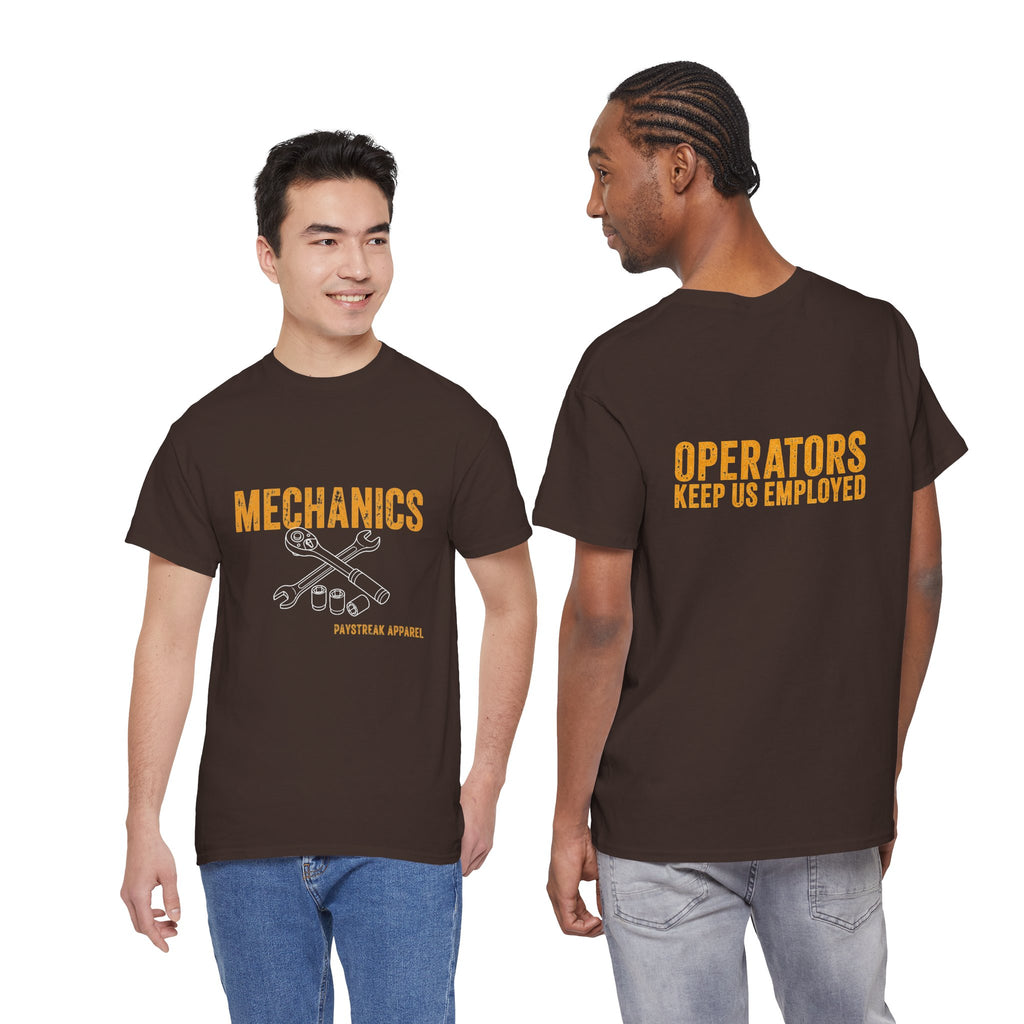 Mechanics Wrench Tee — "Operators Keep Us Employed" Work Shirt