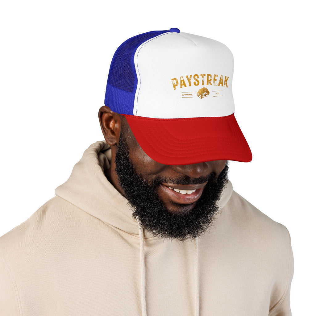 Paystreak Trucker Hat — Vintage Gold Logo Foam Cap