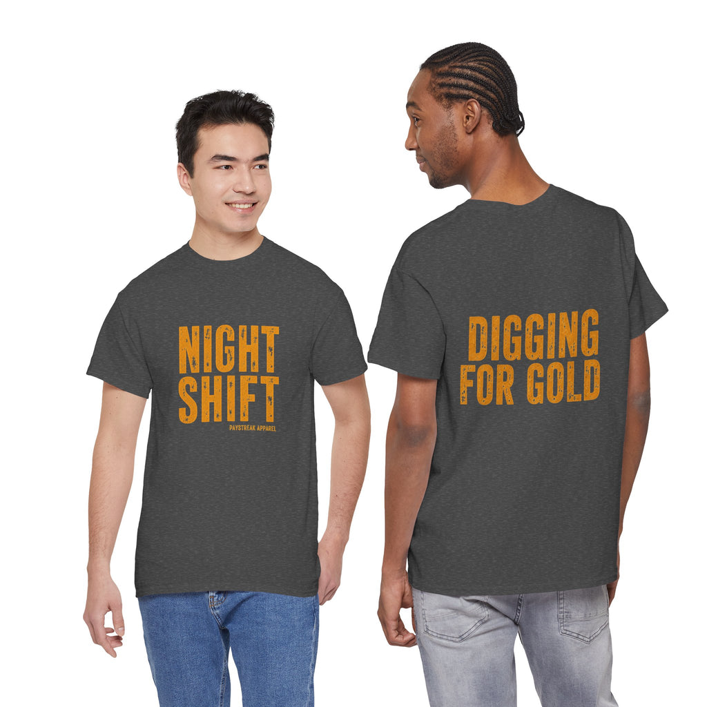 Night Shift Tee — "Night Shift / Digging for Gold" Vintage Workwear T-Shirt
