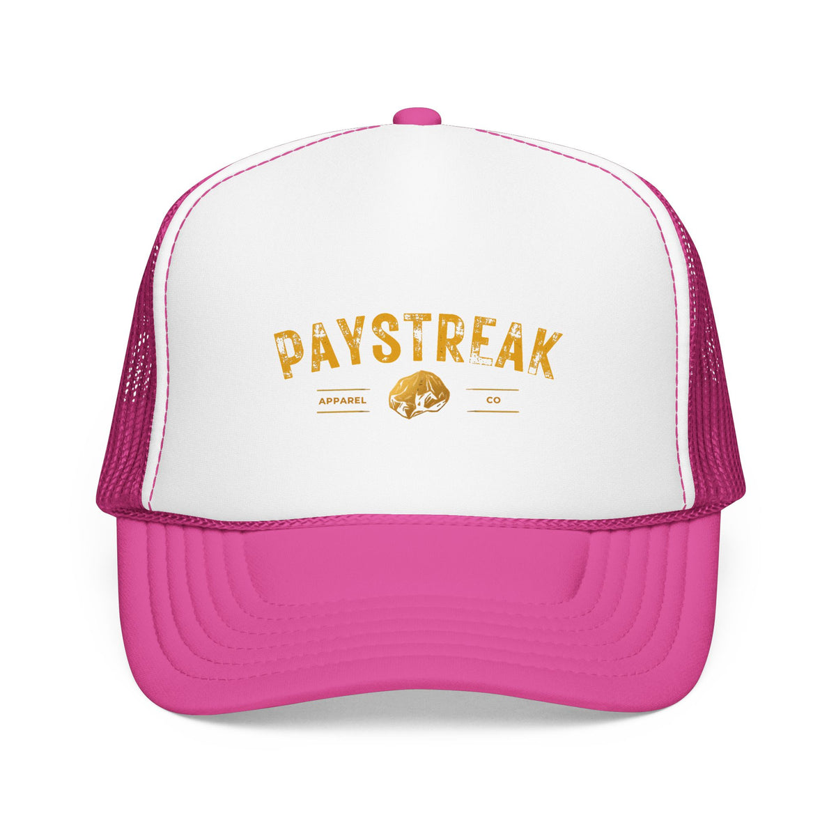 Paystreak Trucker Hat — Vintage Gold Logo Foam Cap