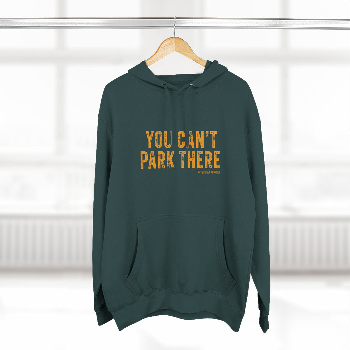 You Can't Park There Hoodie — Vintage Fishing Logo Fleece Pullover