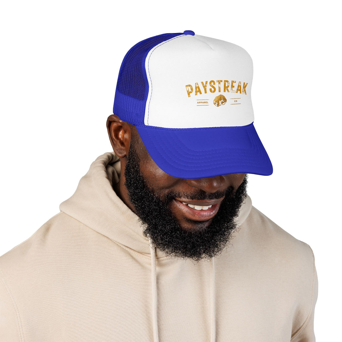 Paystreak Trucker Hat — Vintage Gold Logo Foam Cap