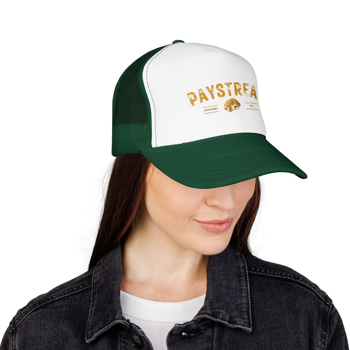 Paystreak Trucker Hat — Vintage Gold Logo Foam Cap