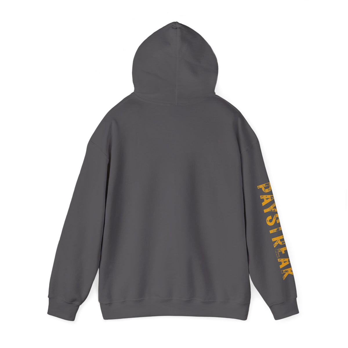 Paystreak Logo Hoodie — Retro Gold Graphic Hooded Sweatshirt