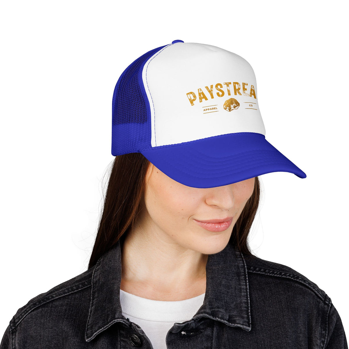 Paystreak Trucker Hat — Vintage Gold Logo Foam Cap