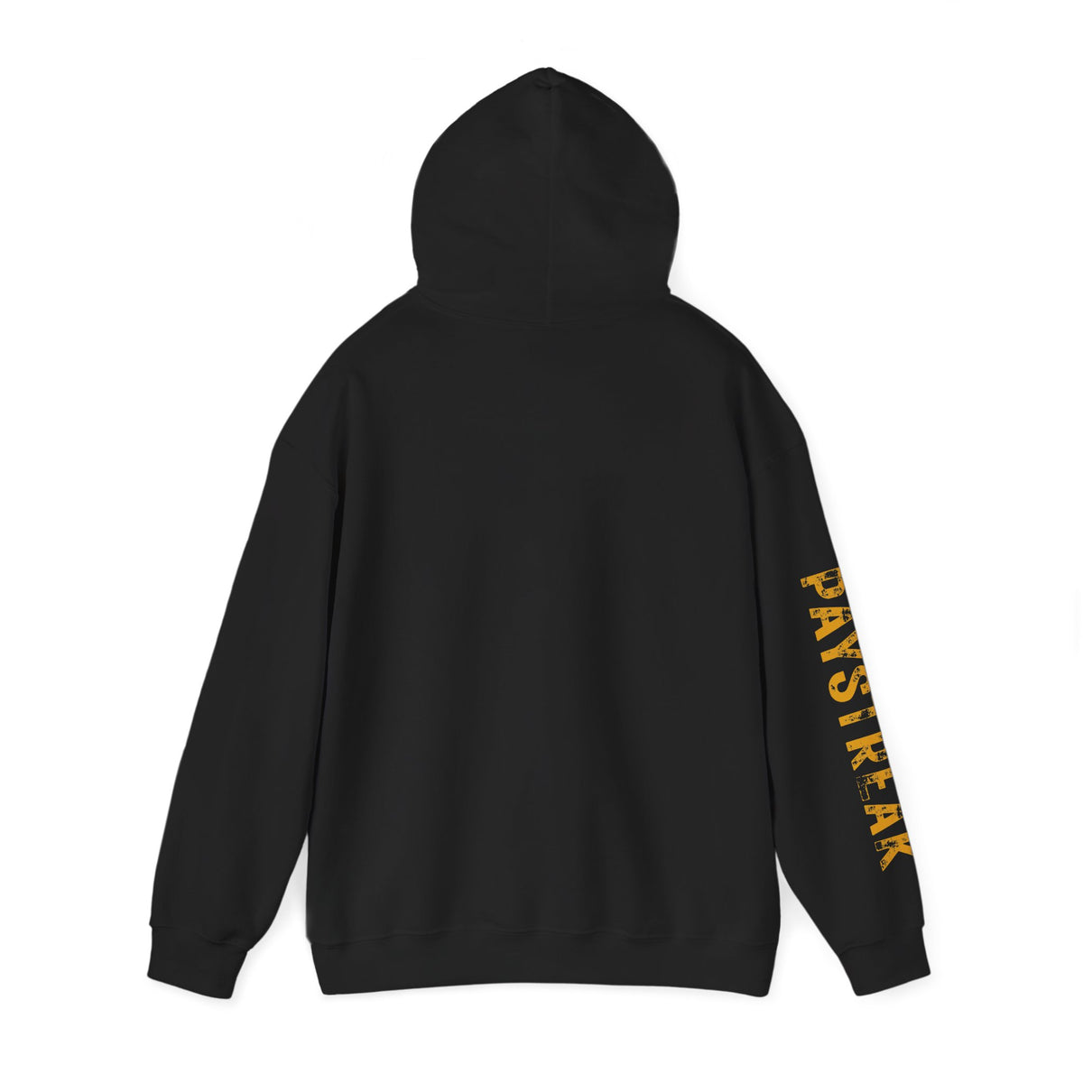 Paystreak Logo Hoodie — Retro Gold Graphic Hooded Sweatshirt