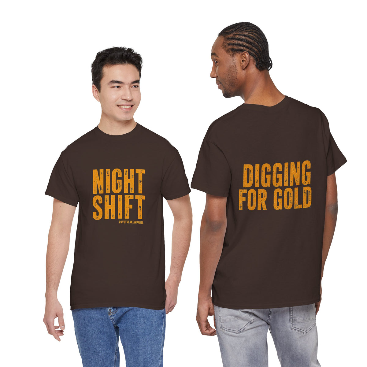 Night Shift Tee — "Night Shift / Digging for Gold" Vintage Workwear T-Shirt