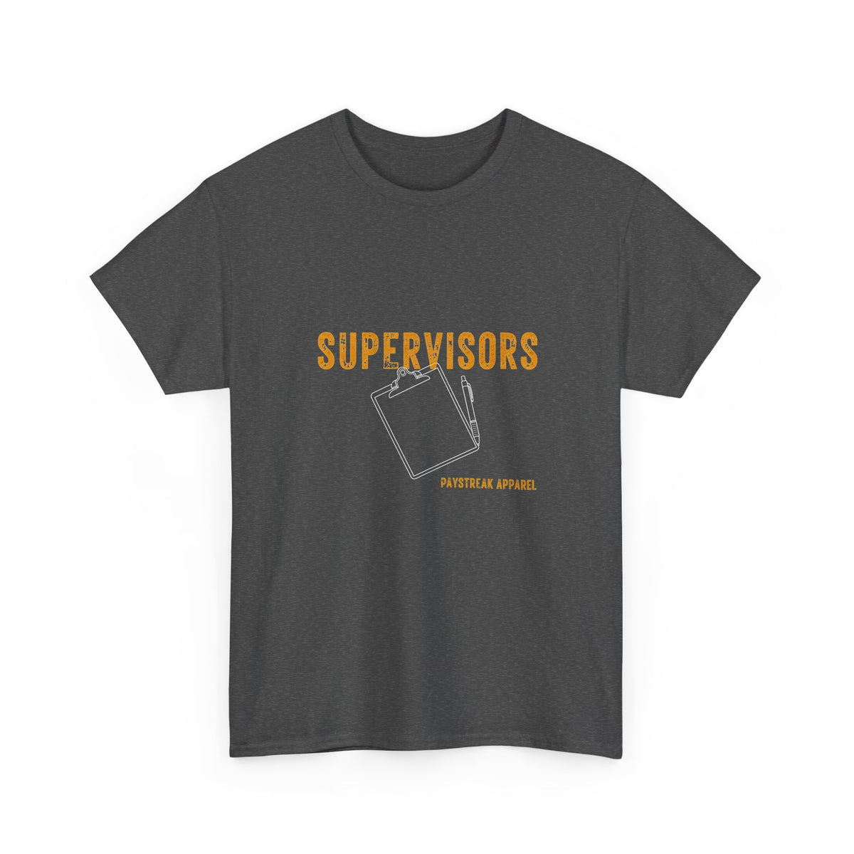 Mining Humor T-Shirt — "Supervisors" Front Pocket Design & "Another Gold Mine for Mining Humor" Back