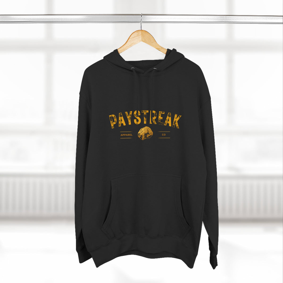 Paystreak Hoodie — Vintage Fishing Logo Fleece Pullover