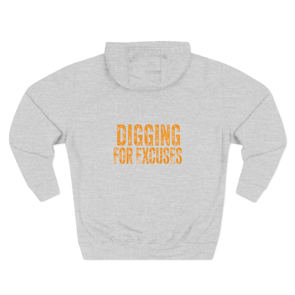 Night Shift Hoodie — 'Digging for Excuses' Relaxed Fleece Pullover