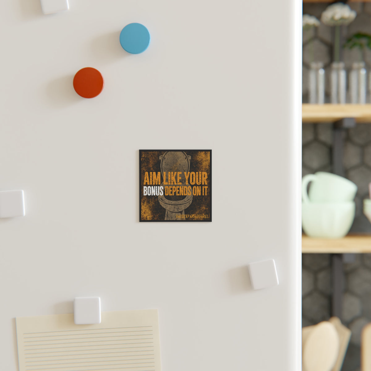 Aim Like Your Bonus Depends On It Square Magnet