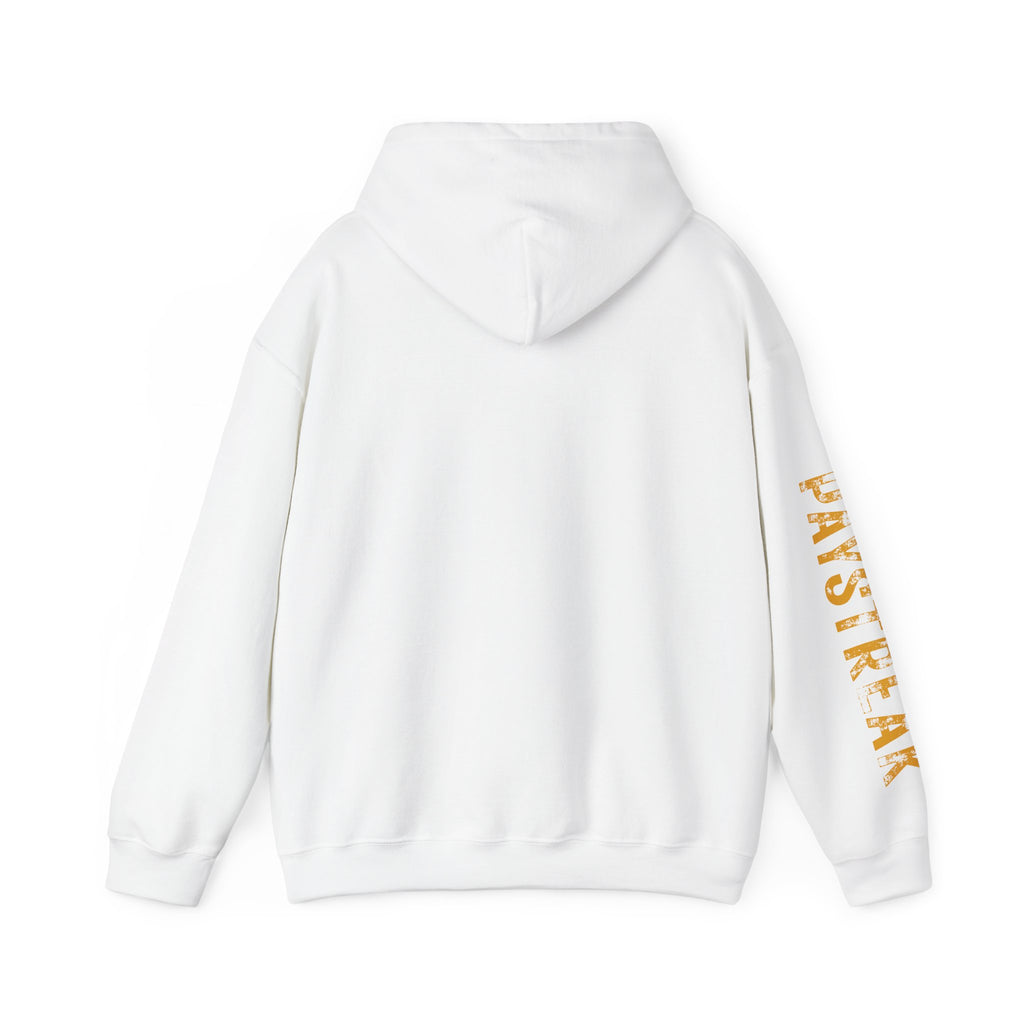 Paystreak Logo Hoodie — Retro Gold Graphic Hooded Sweatshirt