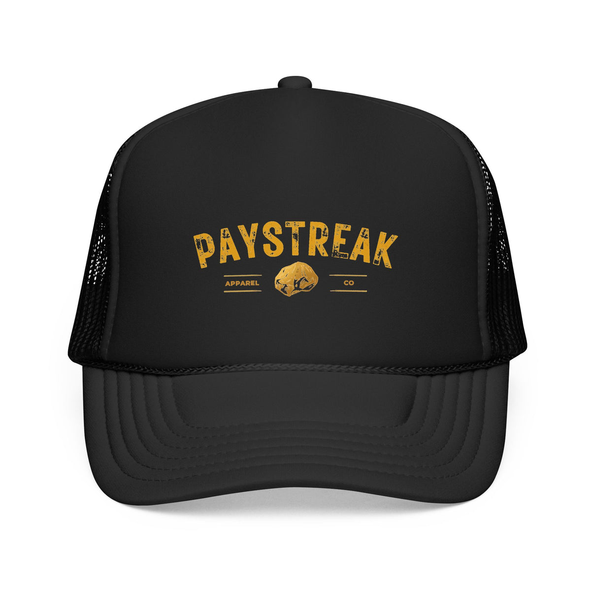 Paystreak Trucker Hat — Vintage Gold Logo Foam Cap