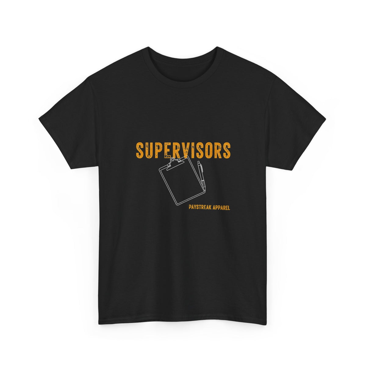 Mining Humor T-Shirt — "Supervisors" Front Pocket Design & "Another Gold Mine for Mining Humor" Back