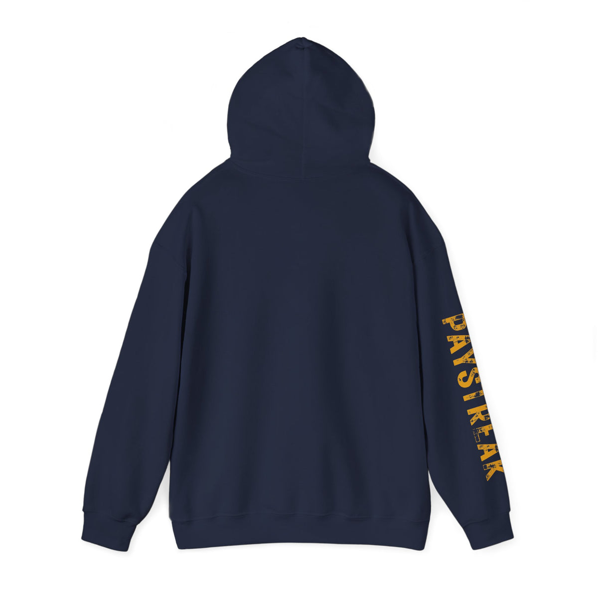 Paystreak Logo Hoodie — Retro Gold Graphic Hooded Sweatshirt