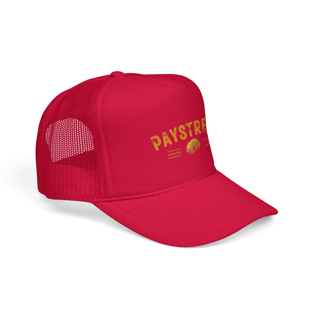Paystreak Trucker Hat — Vintage Gold Logo Foam Cap