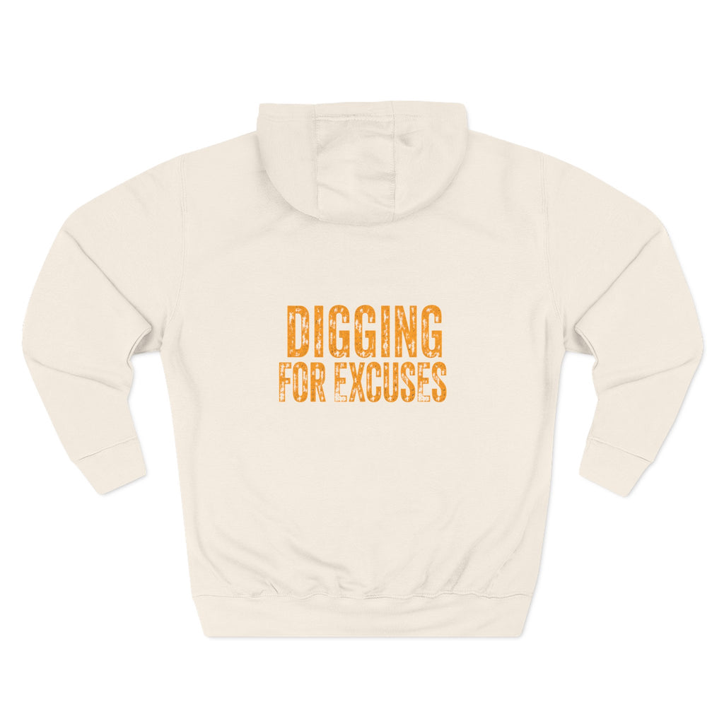 Night Shift Hoodie — 'Digging for Excuses' Relaxed Fleece Pullover