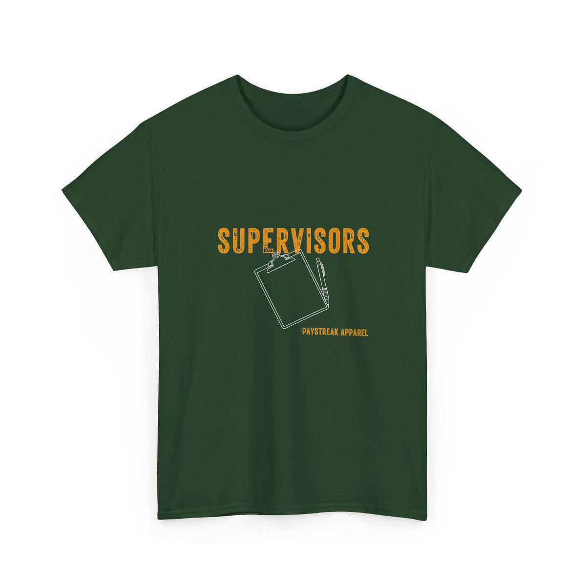 Mining Humor T-Shirt — "Supervisors" Front Pocket Design & "Another Gold Mine for Mining Humor" Back