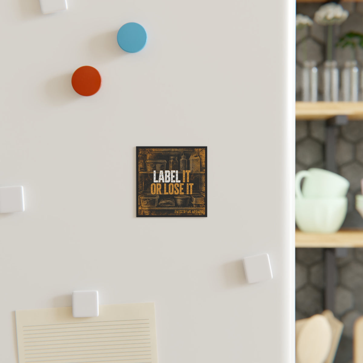 Label It or Lose It Square Magnet — Camp Kitchen