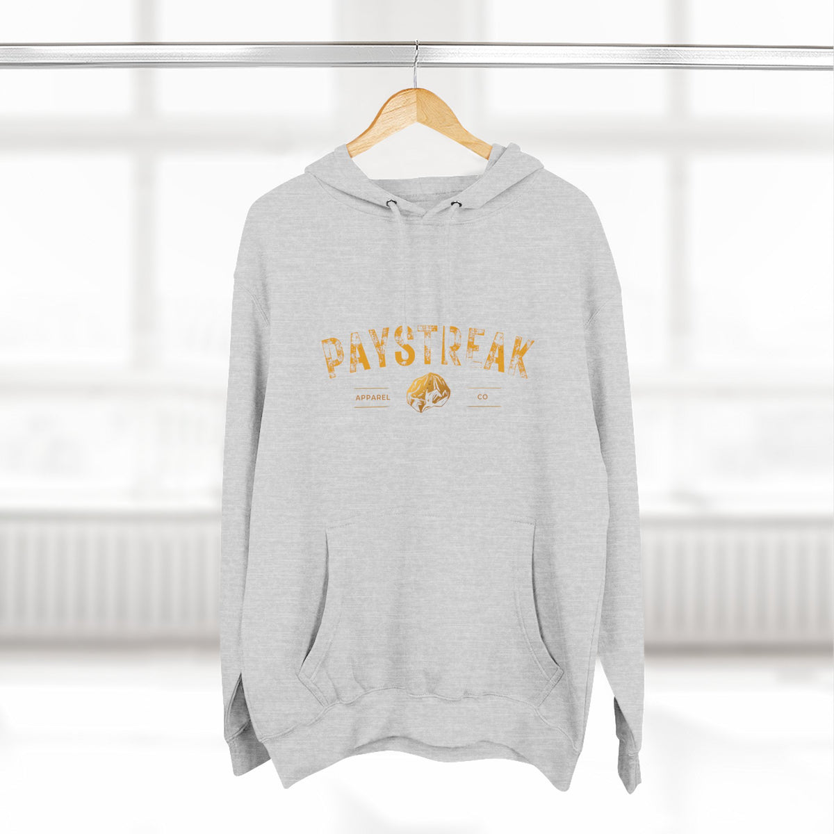 Paystreak Hoodie — Vintage Fishing Logo Fleece Pullover